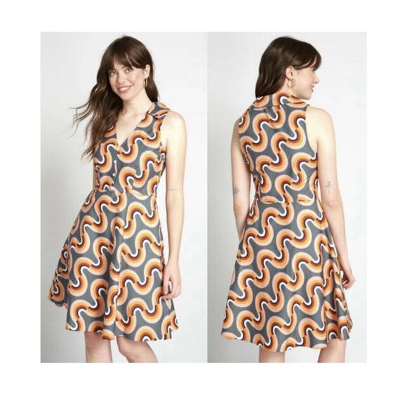 Modcloth Dresses & Skirts - Mod Cloth ‘Mod Well’ Rainbow Dress Size 4